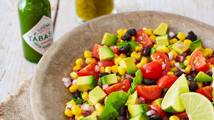 BLACK BEAN SUMMER SALAD WITH LIME ZING DRESSING