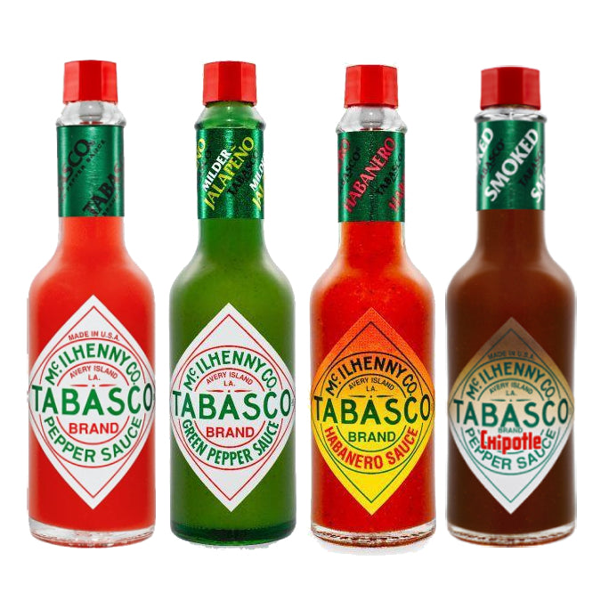 Coffret cadeau de la marque TABASCO : 5 bouteilles en verre de sauce  piquante au piment (5*60ml) 100% naturelle