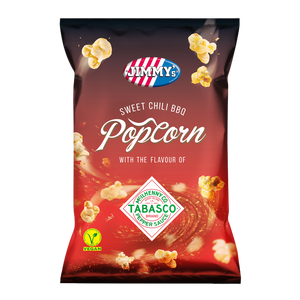 TABASCO®️ Sweet Chili BBQ Popcorn x 8 bags containing 90 gram per bag