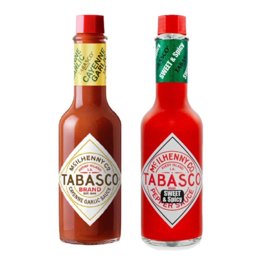 TABASCO® Duo-Pack: Sweet & Spicy und Cayenne-Knoblauch – (2x148 ml)