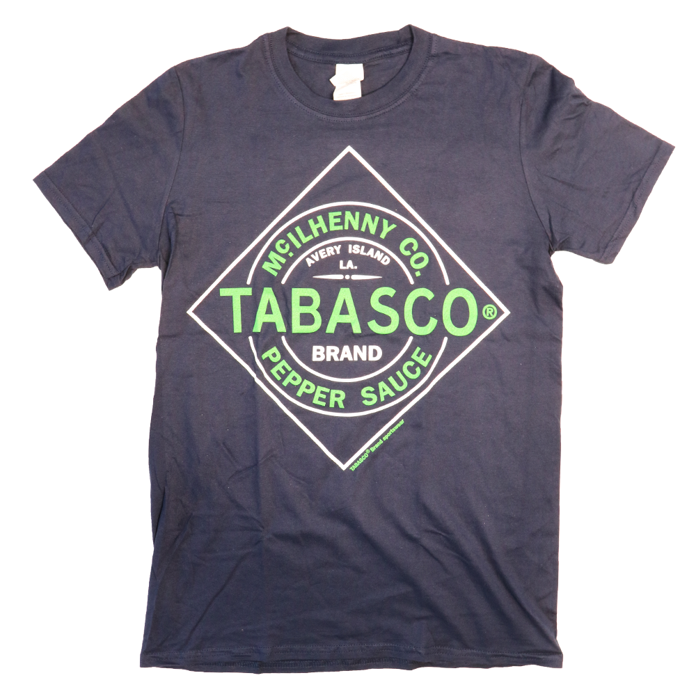 TABASCO® Navy Blue T-shirt with Diamond Logo - Tabasco Country Store