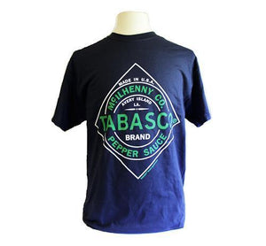 TABASCO® Navy Blue T-shirt with Diamond Logo - Tabasco Country Store