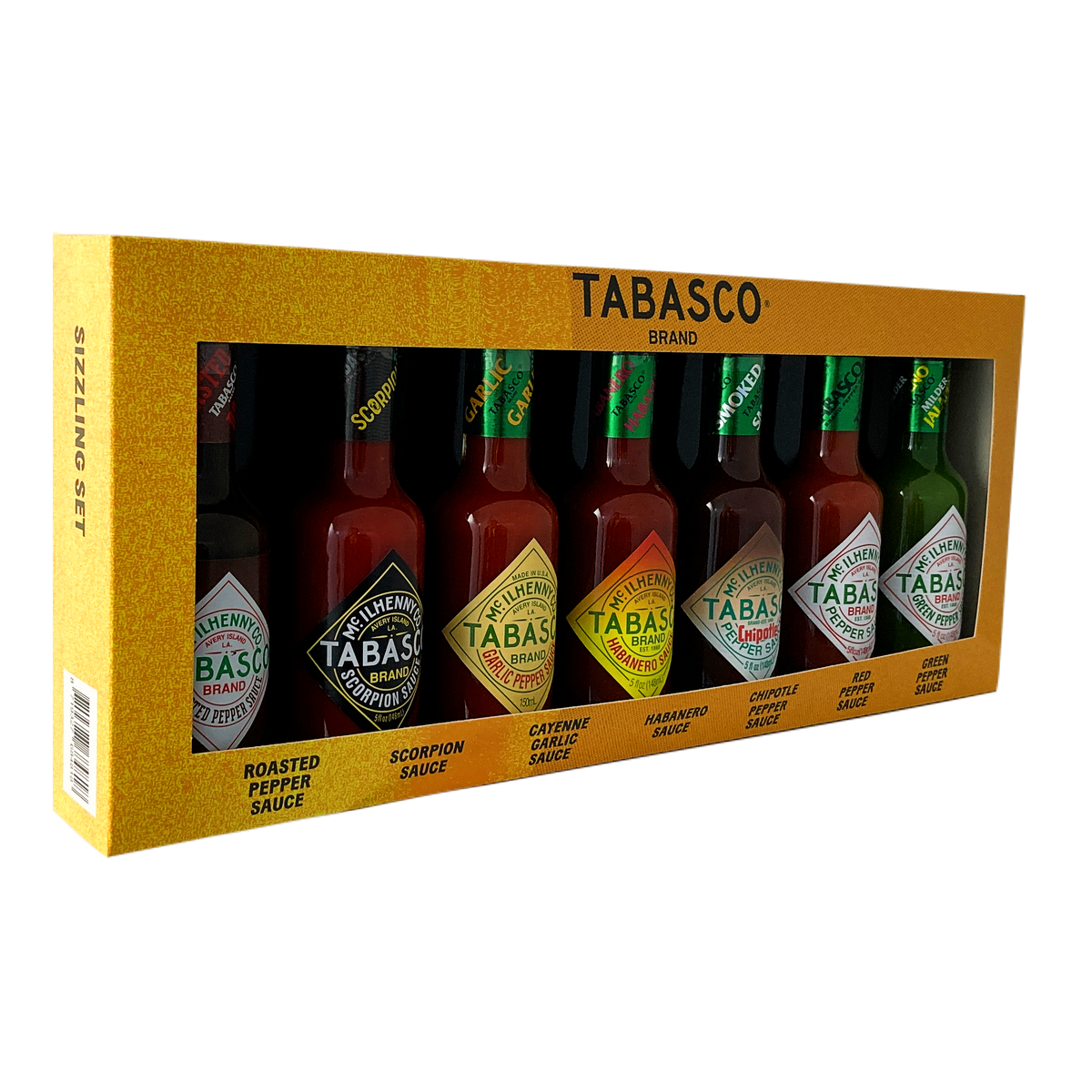 TABASCO Brand Gift Set SIZZLING SET 7 X 148ml Glass Bottles tabasco-brand-gift-set-sizzling-set-7-x-148ml-glass-bottles