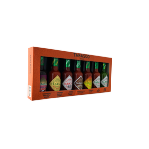 Coffret cadeau de la marque TABASCO® 'TASTE MAKER' 7 bouteilles en verre de 148 ml