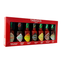 Load image into Gallery viewer, TABASCO® Brand Gift Set &#39;BURNING FLAVOURS&#39; 7 x 148ml glass bottles
